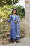 Linen Kurti With Embroidered Yoke (GFHBP)
