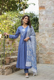 Linen Kurti With Embroidered Yoke (GFHBP)