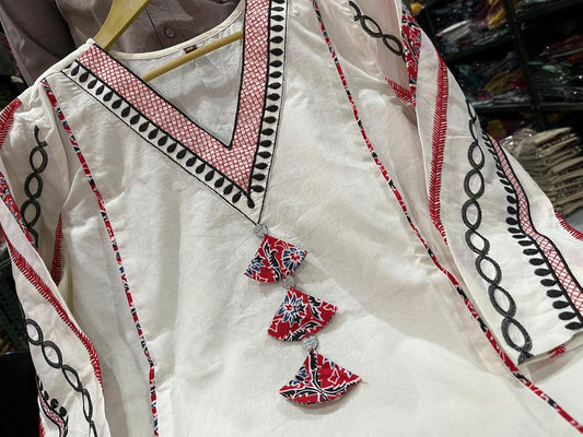 Cotton embroidery Kurti (GFHBP)