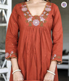 Rayon cotton chanderi kurti (ASC)