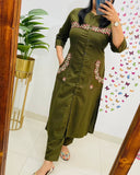 Designer Straight Kurti & Palazzo Set (GFHBP)
