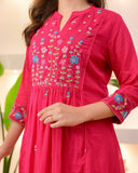 Heavy Embroidered Solid Cotton Kurti Set with Dupatta (GFHBP)