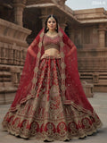 Premium Handwork Bridal Lehenga Choli with Double Dupatta (RO)