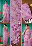 Premium Organza Silk Embroidered Saree (RO)