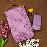 Premium Organza Silk Embroidered Saree (RO)