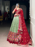 Tasar Silk Ikkat Print Lehenga Choli (RO)