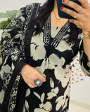 Designer Floral Kurta Cotton Suit Set (GFHBP)