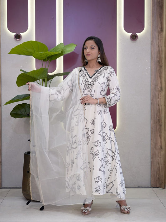 Premium Digital Printed Anarkali Set (ASC)