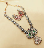 Original Pachi Kundan Necklace with Mop Work & Matching Earrings (RO)