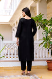 Elegant Viscose Chanderi Silk Kurta with Sequins and Embroidery Detailing (ASC)