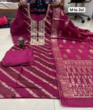 PITHA WORK KURTI WITH SANTON PANT & UNIQUE BANARASI DUPATTA (GFHBP)