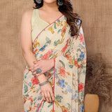 Georgette Party Wear Saree Embroidered