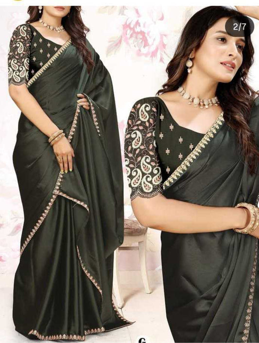 Georgette KESH588 TAMMANA Lace Border Saree