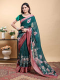 Cotton KESH553 632 Cotton Linen Printed Saree