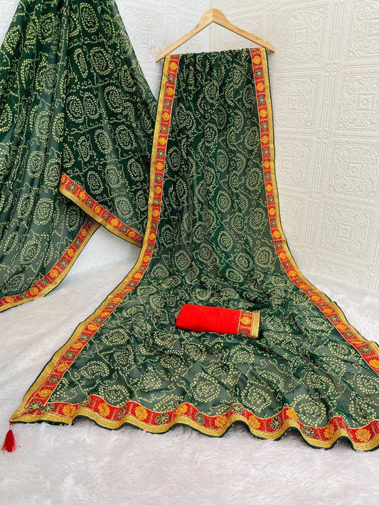 Bandhani Georgette KESH601 Vol-2 Gota Patti Bandhani