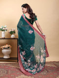 Cotton KESH553 632 Cotton Linen Printed Saree
