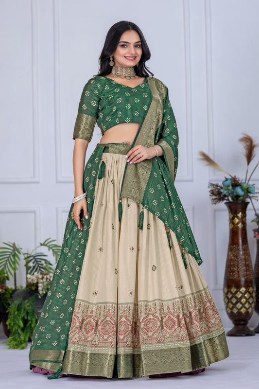 Royal thread lehenga collection Heavy Lichi Fabric With Jacquard Border