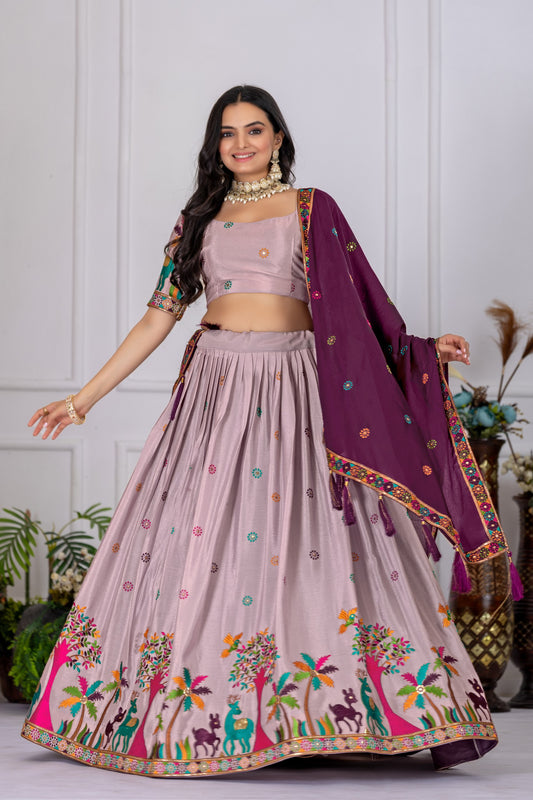 Royal threads lehenga collection Heavy Chinon Silk