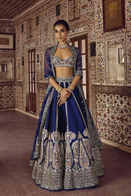 Heavy Slub Silk Lehenga Set RO9655