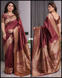 Pure Banarasi Silk Saree with Blouse Piece (RO)