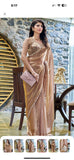Satin Silk Saree with Zarkhad Diamond Border (RO)