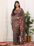 Manipuri Silk Saree with Multi-Color Thread Work (RO)