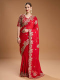 Rangoli Silk Embroidered Saree with Cutwork Border (RO)