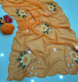 Pure Soft Georgette Silk Saree with Digital Floral Prints (RO)