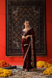 Designer Winter Velvet Saree with Sequence & Jari Embroidery (RO)
