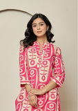 Poly Rayon Top & Kurta Set with Digital Print (RO)
