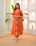 Rayon Slub Kurta & Pant Set with Chanderi Dupatta (RO)