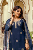 Viscose Chanderi Kurti Set with Jacquard Organza Dupatta (RO)