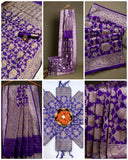 Soft Lichi Silk Saree with Rich Jacquard Work (RO)