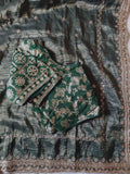 Tissue Saree with beautiful embroidery & sequins work (RO)