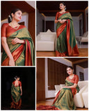 Soft Lichi Silk Saree with Rich Pallu & Jacquard Work (RO)