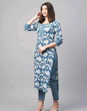 Casual Daily Wear Cotton Printed Kurti Co-ord Set (RO)