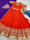 Fully Stitched Viscose Silk Lehenga Set with Dupatta (RO)