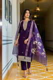 Viscose Chanderi Embroidered Suit Set (RO)