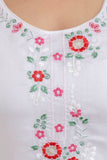 Chanderi Kurta Set with Embroidered Kurti, Chanderi Pant & Organza Dupatta (RO)