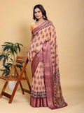 Cotton Jacquard KESH553 626 Printed Cotton Linen Saree