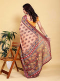 Cotton Jacquard KESH553 626 Printed Cotton Linen Saree