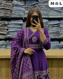 Anarkali Kurti With Beautiful Print & Flair cotton (ASC)