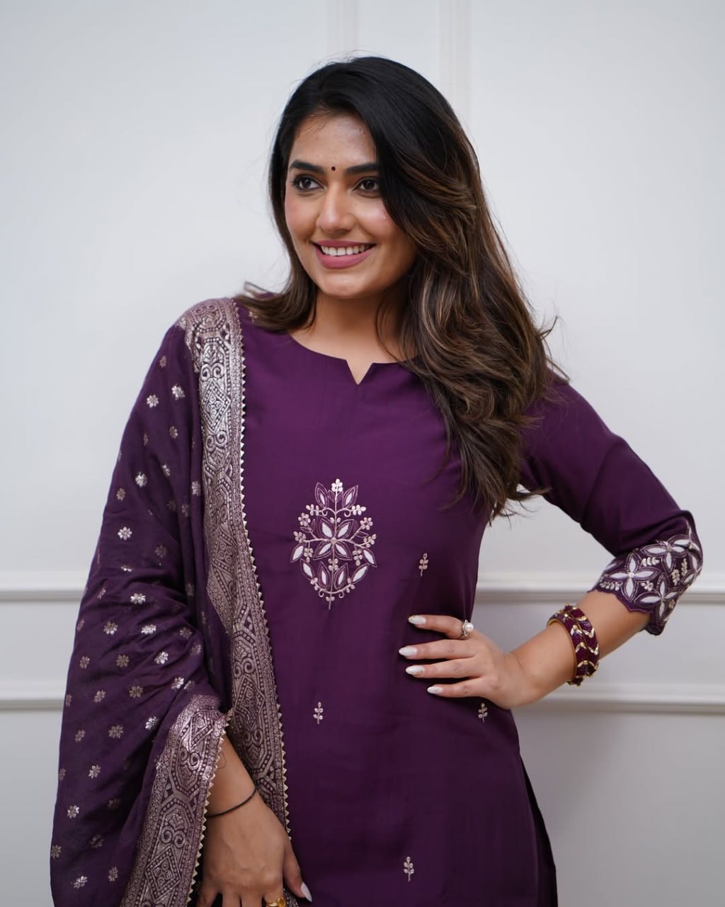 Chanderi Kurti Set (ROE)
