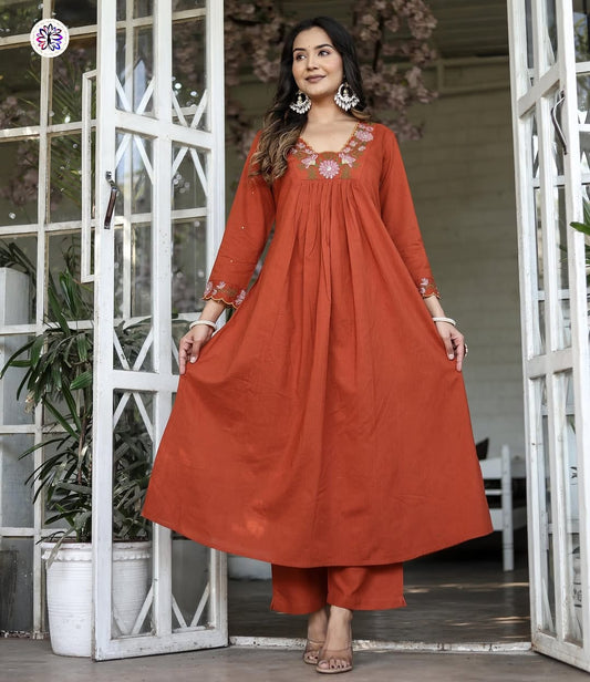 Rayon cotton chanderi kurti (ASC)
