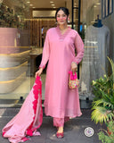 Viscose Chanderi Embroidered kurti (ASC)