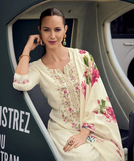 Viscose Jacquard Embroidered Kurta Set (ASC)