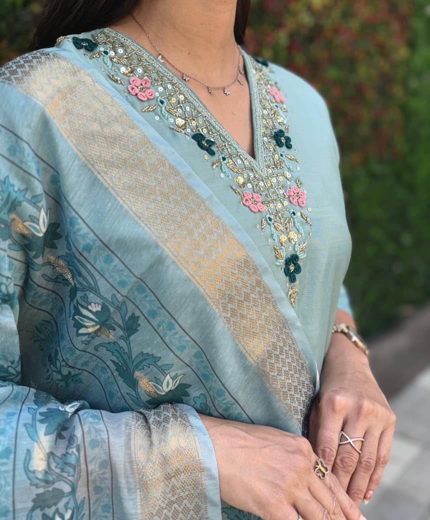 Roman Silk Kurti Set (ASC)