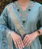 Roman Silk Kurti Set (ASC)