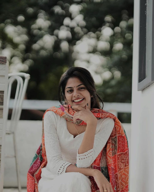 Chicken work long kurti (GFHBP)