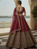 Embroidered Perfect Lehenga Choli With Double Dupatta (RO)